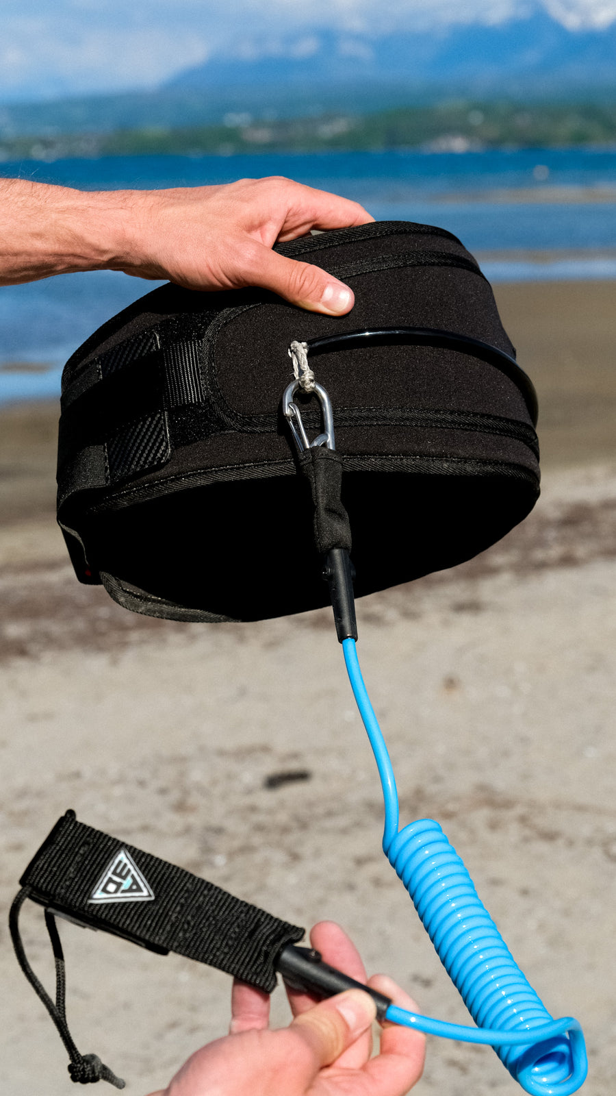 8" COILED LEASH WITH CARABINER