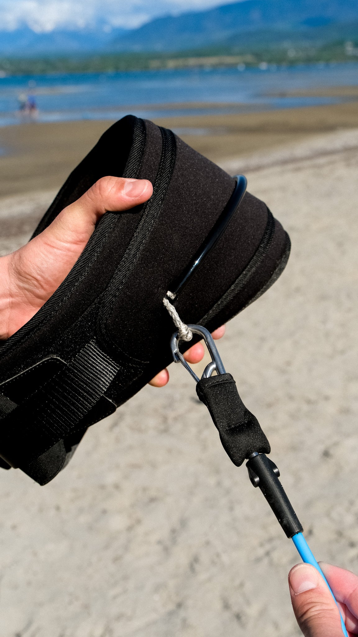 8" Coiled Leash with Carabiner 