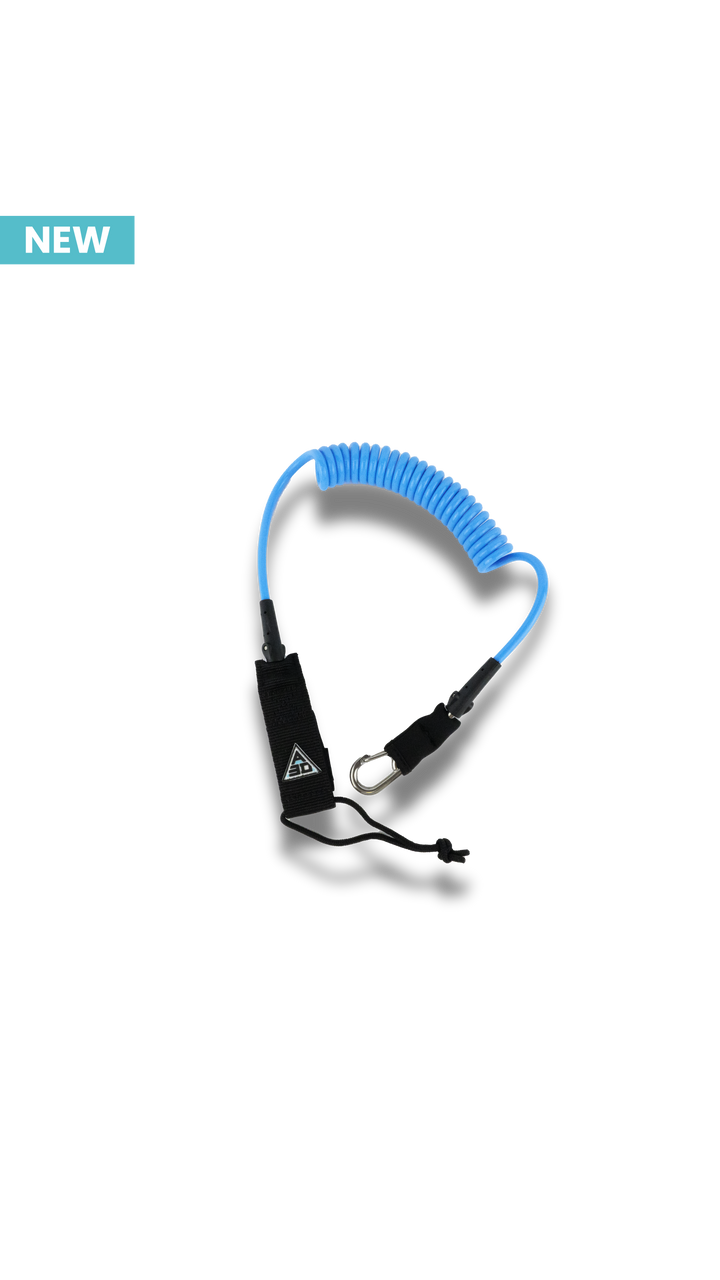 8" Coiled Leash with Carabiner 